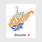 West Virginia Nickname Word Art Sticker (Vel)