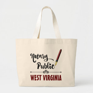 West Virginia Notional Public Ink Pen Grote Tote Bag