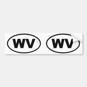 West Virginia ovale Bumpersticker