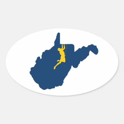 West-Virginia Ovale Sticker (Voorkant)