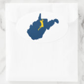 West-Virginia Ovale Sticker (Tas)