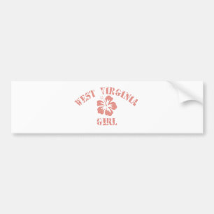 West Virginia Pink Girl Bumpersticker