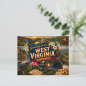 West Virginia Postcard Briefkaart (Staand voorkant)