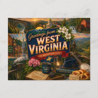 West Virginia Postcard Briefkaart