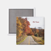 West Virginia prachtige herfst kleuren Magneet (Voorkant / Achterkant)