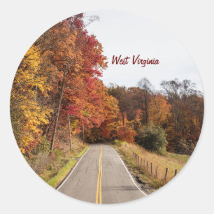 West Virginia prachtige herfst kleuren Ronde Sticker