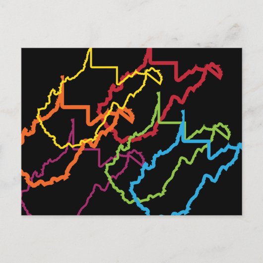 west virginia pride blur briefkaart (Voorkant)