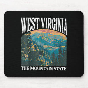 West Virginia Retro Beer Mountain Graphic Muismat