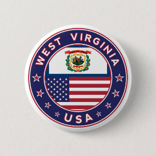 West Virginia Ronde Button 5,7 Cm