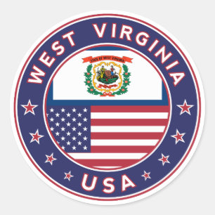 West Virginia Ronde Sticker