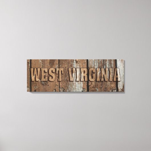 West Virginia rustieke houten muur canvas teken (Voorkant)