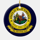 West Virginia Seal Keramisch Ornament (Achterkant)