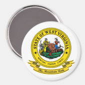 West Virginia Seal Magneet (Voorkant / Achterkant)