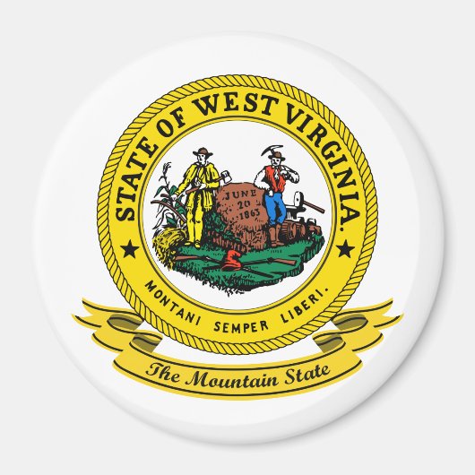 West Virginia Seal Magneet (Voorkant)