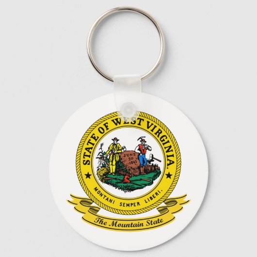 West Virginia Seal Sleutelhanger (Voorkant)