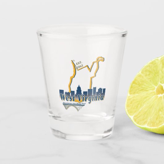 West Virginia Shot Glass Shot Glas (Voorkant)
