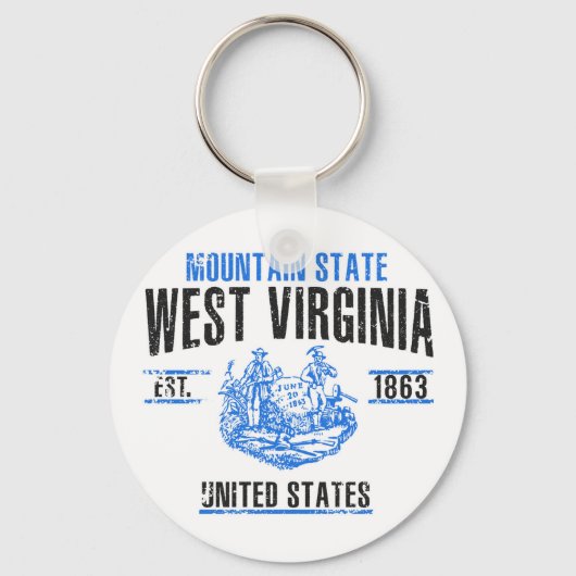 West Virginia Sleutelhanger (Voorkant)