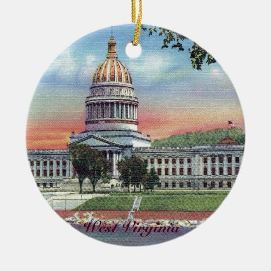 West Virginia State Capitol kerstversiering Keramisch Ornament (Voorkant)
