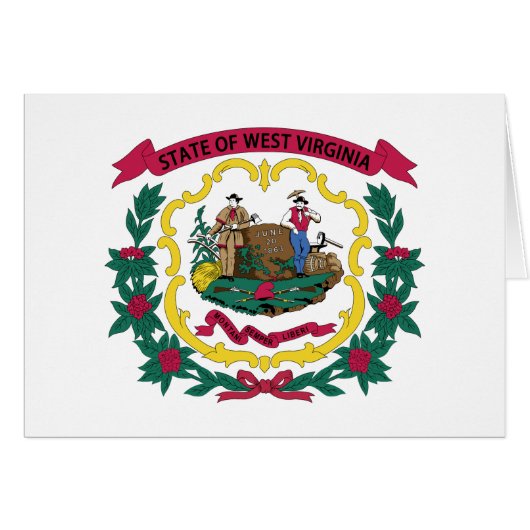 West Virginia State Flag (Voorkant Horizontaal)