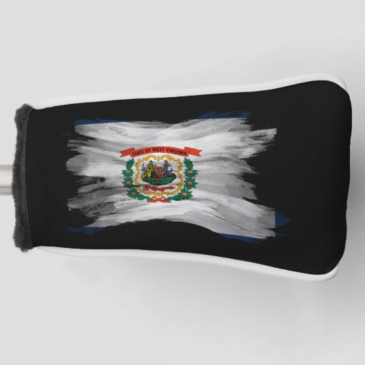 West Virginia state flag brush stroke Golfheadcover (Voorkant)