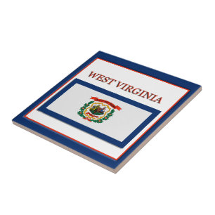 West Virginia State Flag Design Tile Tegeltje