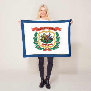 West Virginia State Flag Fleece Deken