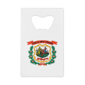 West Virginia State Flag Kredietkaart Flessenopener (Voorkant)