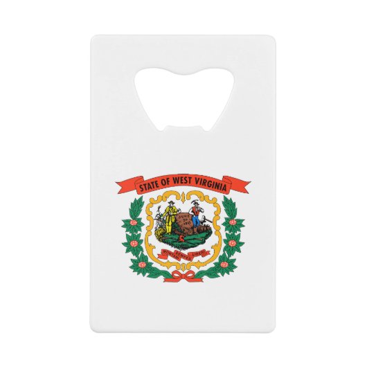 West Virginia State Flag Kredietkaart Flessenopener (Voorkant)