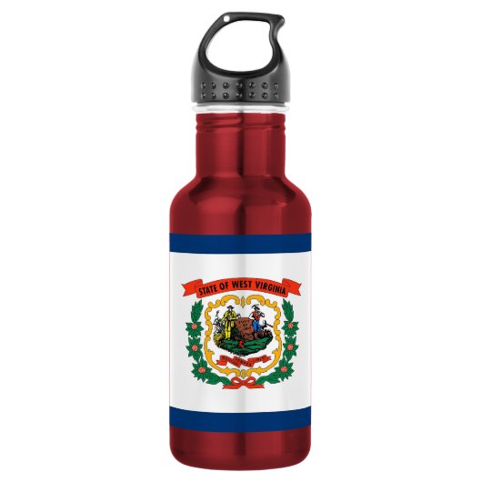 West Virginia State Flag Liberty Bottle Waterfles (Voorkant)