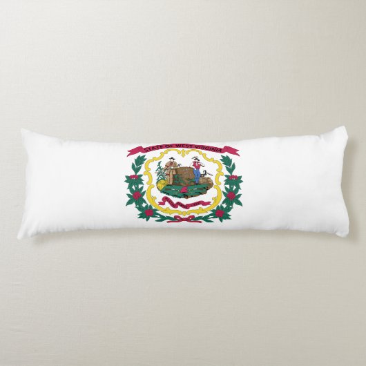 West Virginia State Flag Lichaamskussen (Voorkant)