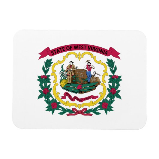 West Virginia State Flag Magneet (Horizontaal)