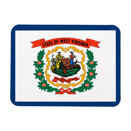 West Virginia State Flag Magneet (Horizontaal)