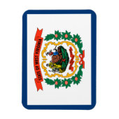 West Virginia State Flag Magneet (Verticaal)