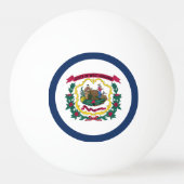 West Virginia State Flag Pingpongballen (Achterkant)