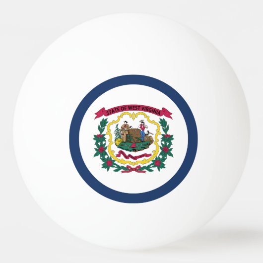 West Virginia State Flag Pingpongballen (Voorkant)