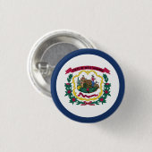 West Virginia State Flag Ronde Button 3,2 Cm (Voorkant /achterkant)