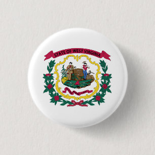 West Virginia State Flag Ronde Button 3,2 Cm