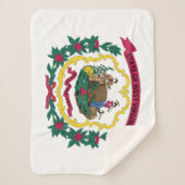 West Virginia State Flag Sherpa Deken (Voorkant)