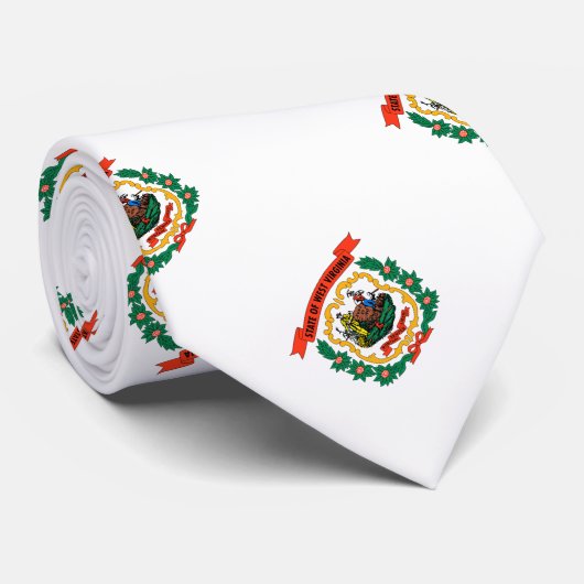 West Virginia State Flag Stropdas (Opgerold)