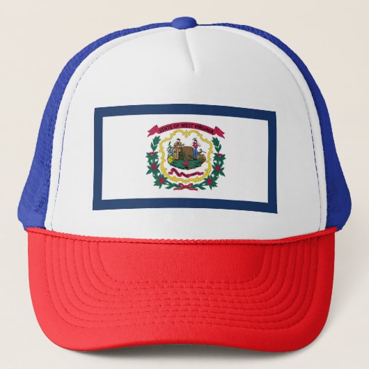 West Virginia State Flag Trucker Pet (Voorkant)