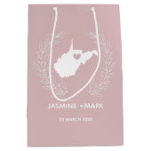 West Virginia State-kaart bruiloft Medium Cadeauzakje (Voorkant)