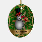 West-Virginia State-kerstversiering Keramisch Ornament (Rechts)