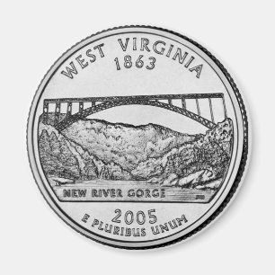West Virginia State Quarter magnet 2005 Magneet