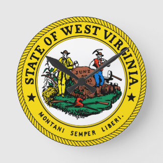 West Virginia State Seal Clock Ronde Klok