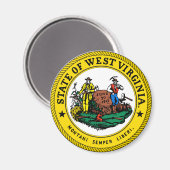 West Virginia State Seal Magnet Magneet (Voorkant / Achterkant)