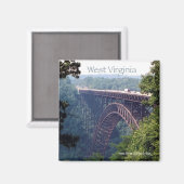 West Virginia State Travel Photo Frigo Magnet (Recto/Verso)