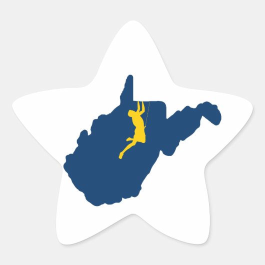 West-Virginia Ster Sticker (Voorkant)