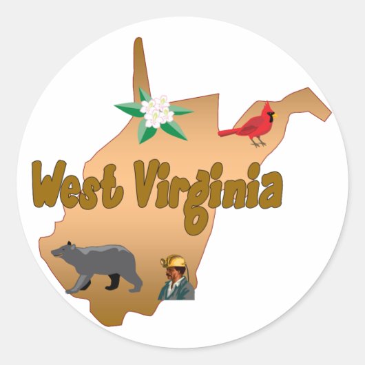 West Virginia Sticker (Voorkant)
