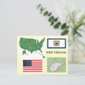 West Virginia, Verenigde Staten Briefkaart (Staand voorkant)