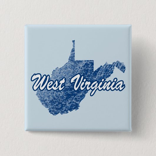 West Virginia Vierkante Button 5,1 Cm (Voorkant)